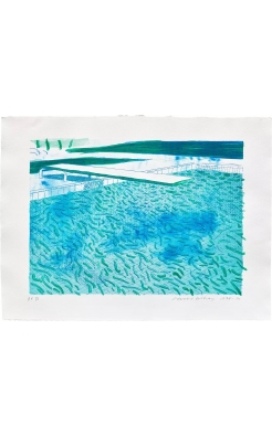 David Hockney, Lithograph of Water Made of Lines, 1978