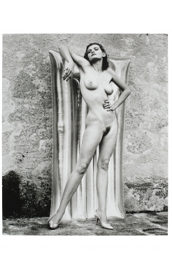 Helmut Newton, Nude with Plastic Mattress, 1981