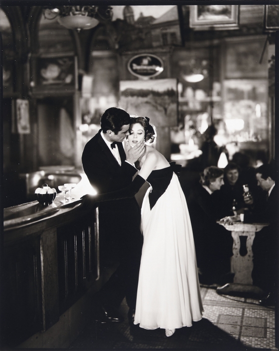Richard Avedon, Suzy Parker and Gardner McKay Dress by Balmain, Cafe de Beaux-Arts, Paris, 1956