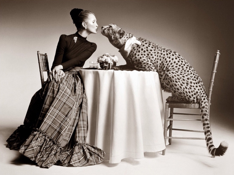 Neal Barr, Pat McGuire in Oscar de la Renta, National Ad for Revlon 