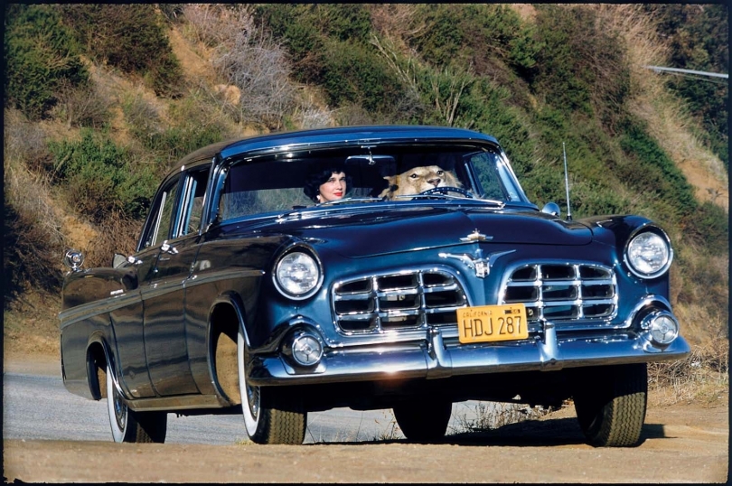 Elliott Erwitt, Lion Driving, California, USA, 1956