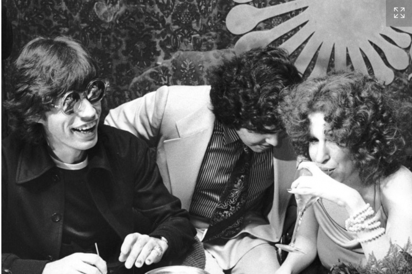 Ron Galella, Mick Jagger, Aaron Russo, and Bette Midler