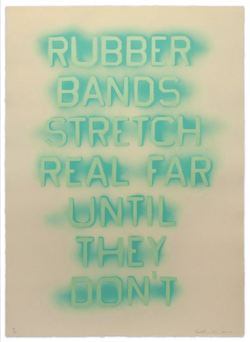 Ed Ruscha, Rubber Bands, 2017