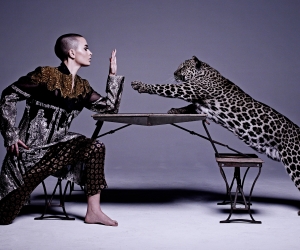 Michel Comte, Woman with Leopard