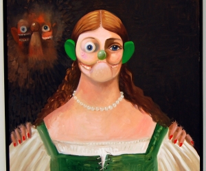 George Condo, Green Dress and Ears