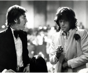 Ron Galella, John Lennon and Mick Jagger