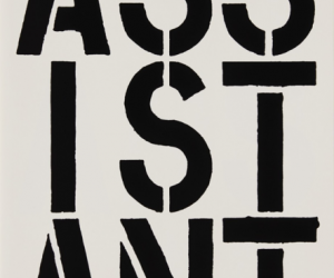 Christopher Wool, Assistant, Black Book, 1989